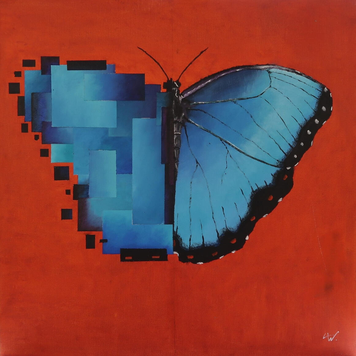 50cm x 50cm - Oil Paints on Canvas Board. (Signed)